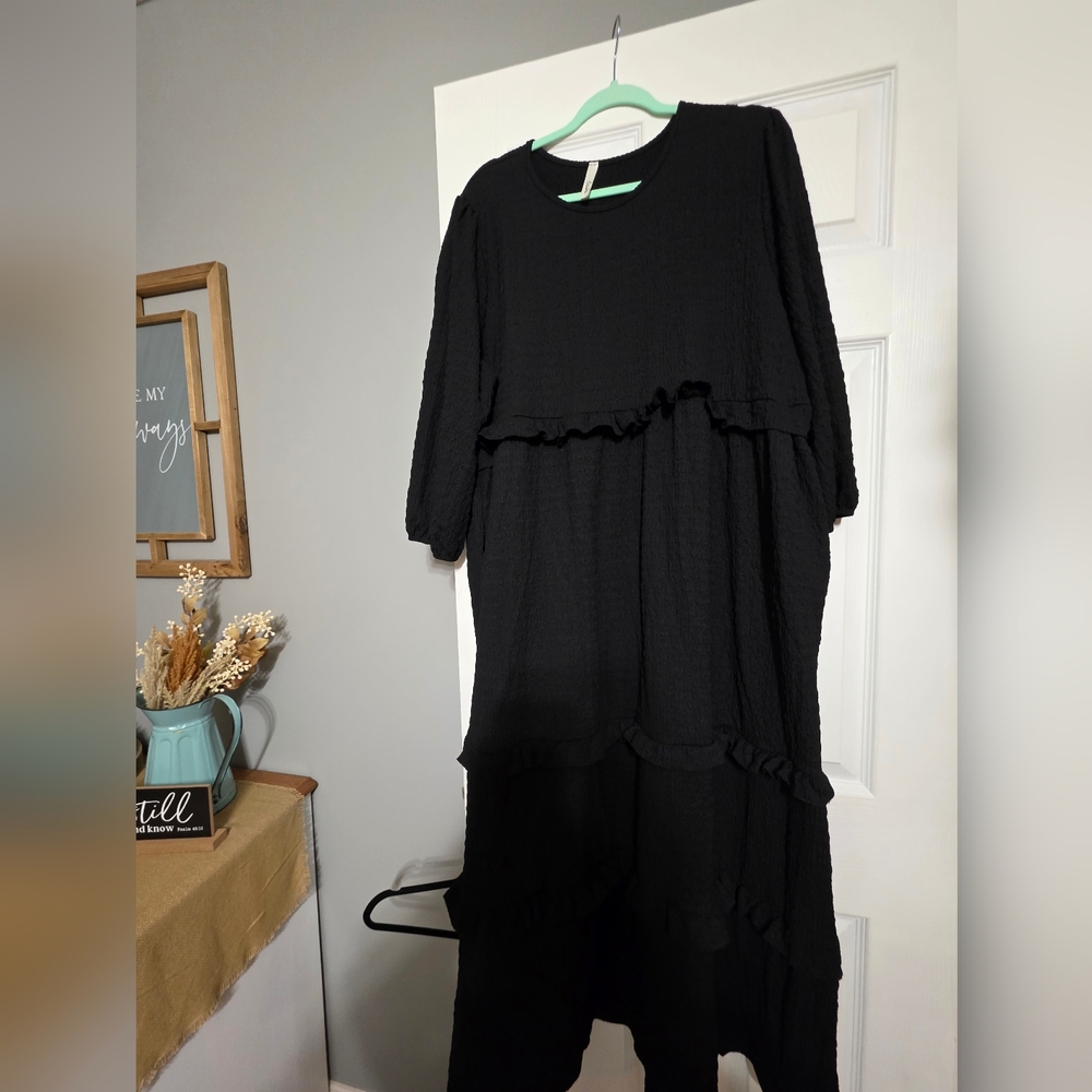 Celeste Black Maxi Dress